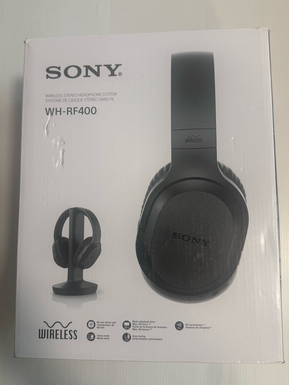 Sony WH-RF400 Wireless Over-Ear Headphones -‎ Black